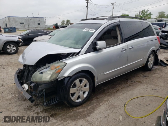 2004 Nissan Quest SE z VIN 5N1BV28U74N325634, wystawiony jako Copart lot #54238404 z przebiegiem Nie podano mil oraz Szkoda całkowita • Salvage title. Historia ofert i sprzedaży dostępna na DreamBid. Obrazek 1.
