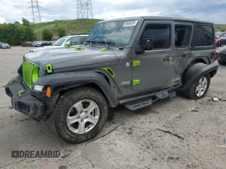2019 Jeep Wrangler Unlimited Sport S z VIN 1C4HJXDG3KW648464, wystawiony jako Copart lot #60468205 z przebiegiem 74 711 mil mil oraz Szkoda całkowita • Salvage title. Historia ofert i sprzedaży dostępna na DreamBid. Obrazek 1.