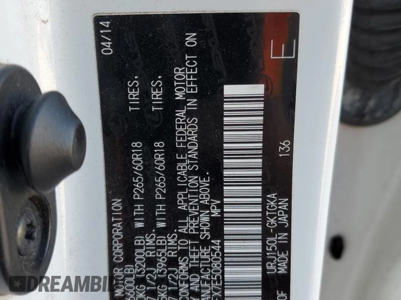 2014 Lexus GX with VIN JTJBM7FX7E5080544, listed as a Copart auction lot 48324855 with 169,347 mi miles and Salvage Title. Bid and sale history available at carsss.com. Image 14.