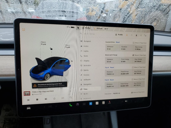 2022 Tesla Model 3 with VIN 5YJ3E1EA5NF368687, listed as a Copart auction lot 52782745 with 119,653 mi miles and Clean Title. Bid and sale history available at carsss.com. Image 9.