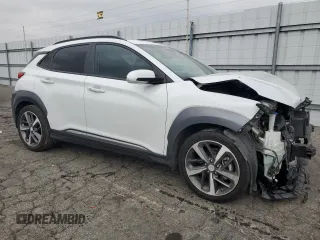 2019 Hyundai Kona Ultimate with VIN KM8K53A50KU218243, listed as a Copart auction lot 50928885 with 80,666 mi miles and Salvage Title. Bid and sale history available at DreamBid. Image 4.