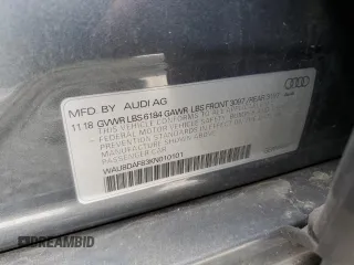 2019 Audi A8 L with VIN WAU8DAF83KN010101, listed as a Copart auction lot 52979775 with 32,882 mi miles and Salvage Title. Bid and sale history available at carsss.com. Image 12.