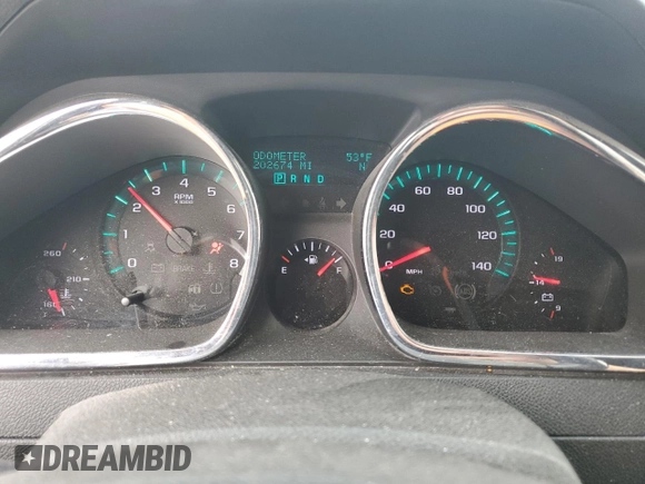 2012 Chevrolet Traverse 1LT with VIN 1GNKRGED6CJ190119, listed as a Copart auction lot 55493155 with 202,674 mi miles and Clean Title. Bid and sale history available at DreamBid. Image 9.