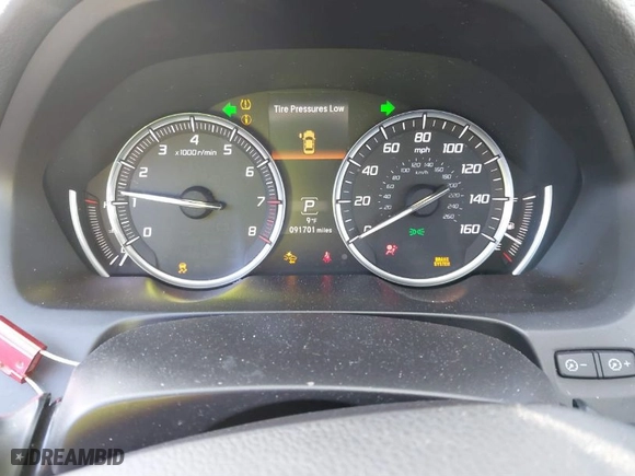 2015 Acura TLX Tech with VIN 19UUB1F56FA001033, listed as a IAAI auction lot 41367026 with 91701 miles. Bid and sale history available at carsss.com. Image 7.