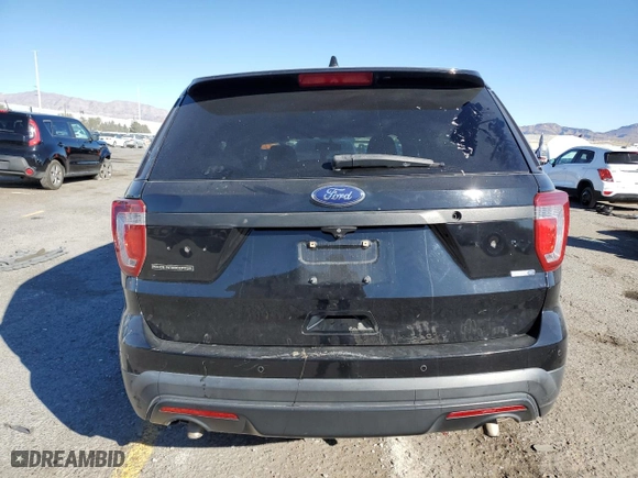 2017 Ford Police Interceptor Utility with VIN 1FM5K8AR7HGC25025, listed as a Copart auction lot 45196215 with 110,447 mi miles and Salvage Title. Bid and sale history available at carsss.com. Image 6.