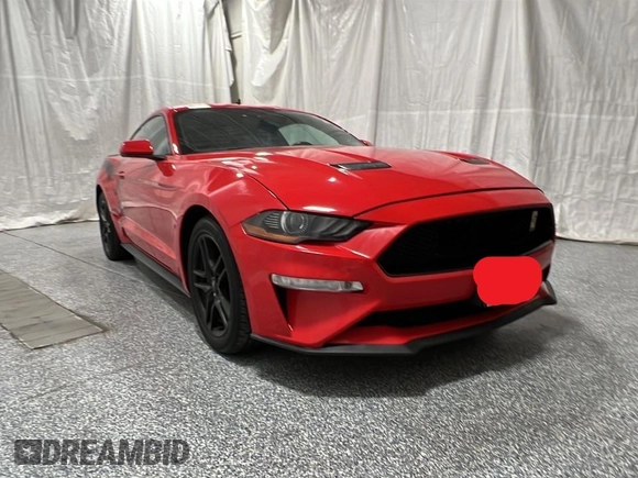 2019 Ford Mustang GT with VIN 1FA6P8CF8K5118569, listed as a Copart auction lot 55095225 with 90,313 mi miles and Clean Title. Bid and sale history available at carsss.com. Image 1.