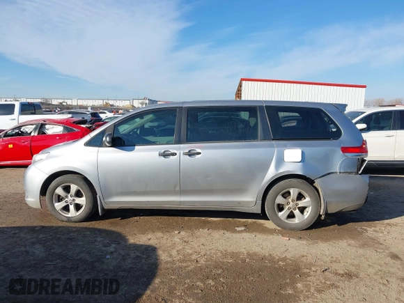 2013 Toyota Sienna L with VIN 5TDZK3DC8DS399346, listed as a IAAI auction lot 41312294 with 160,332 mi miles and . Bid and sale history available at DreamBid. Image 14.