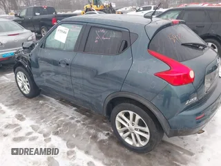 2014 Nissan Juke S with VIN JN8AF5MVXET358075, listed as a IAAI auction lot 41555484 with 122,862 mi miles. Bid and sale history available at carsss.com. Image 3.