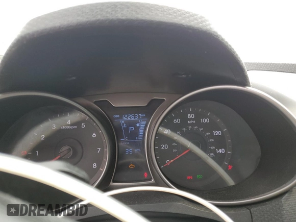2013 Hyundai Veloster w/Black Int with VIN KMHTC6AD9DU086296, listed as a Copart auction lot 49581285 with 122,637 mi miles and Salvage Title. Bid and sale history available at carsss.com. Image 9.