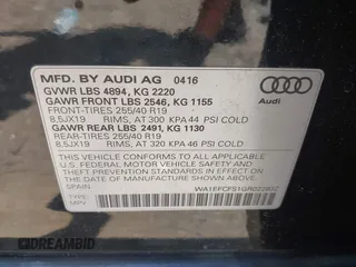 2016 Audi Q3 Premium Plus with VIN WA1EFCFS1GR022832, listed as a IAAI auction lot 42589704 with 118,915 mi miles and . Bid and sale history available at DreamBid. Image 9.