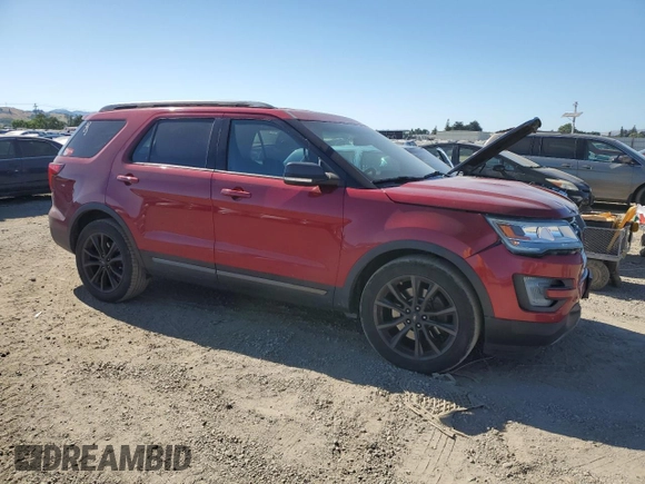 2017 Ford Explorer XLT with VIN 1FM5K7D83HGB66469, listed as a Copart auction lot 55516724 with 169,584 mi miles and Salvage Title. Bid and sale history available at DreamBid. Image 4.