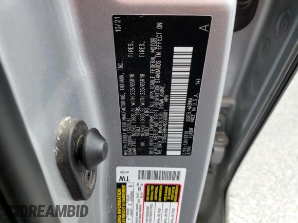 2022 Toyota Highlander XLE with VIN 5TDGZRBH4NS560801, listed as a Copart auction lot 63817915 with 64,557 mi miles and Salvage title. Bid and sale history available at DreamBid. Image 13.