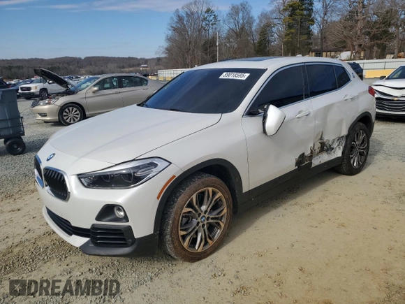 2020 BMW X2 sDrive28i with VIN WBXYH9C05L5N96129, listed as a Copart auction lot 89018595 with 45,226 mi miles and Salvage Title. Bid and sale history available at carsss.com. Image 1.