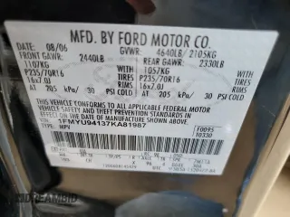 2007 Ford Escape Limited with VIN 1FMYU94137KA81987, listed as a Copart auction lot 78016014 with 137,962 mi miles and Salvage Title. Bid and sale history available at carsss.com. Image 13.