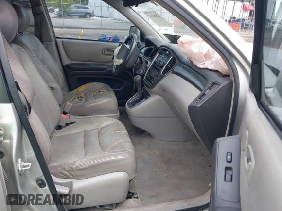 2001 Toyota Highlander with VIN JTEGF21A110013983, listed as a IAAI auction lot 42062611 with 236,536 mi miles and . Bid and sale history available at DreamBid. Image 5.
