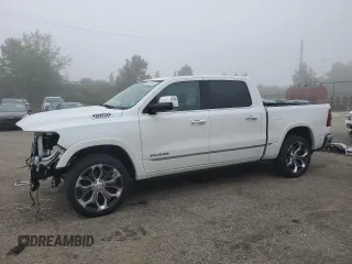 2019 Ram 1500 Limited with VIN 1C6SRFHT5KN856942, listed as a Copart auction lot 60450905 with 59,433 mi miles and Salvage title. Bid and sale history available at DreamBid. Image 1.