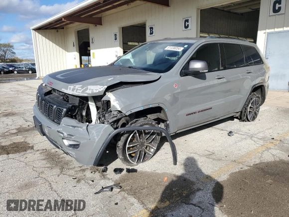 2021 Jeep Grand Cherokee Trailhawk with VIN 1C4RJFLT4MC533986, listed as a Copart auction lot 81338054 with 41,354 mi miles and Salvage Title. Bid and sale history available at carsss.com. Image 1.