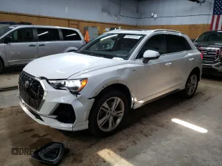 2020 Audi Q3 S line Premium with VIN WA1DECF35L1123209, listed as a Copart auction lot 64091815 with 32,347 mi miles and Non repairable. Bid and sale history available at DreamBid. Image 1.