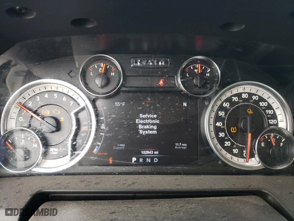 2018 Ram 2500 Laramie with VIN 3C6UR5FJ6JG223751, listed as a Copart auction lot 81714234 with 102,943 mi miles and Salvage Title. Bid and sale history available at carsss.com. Image 9.