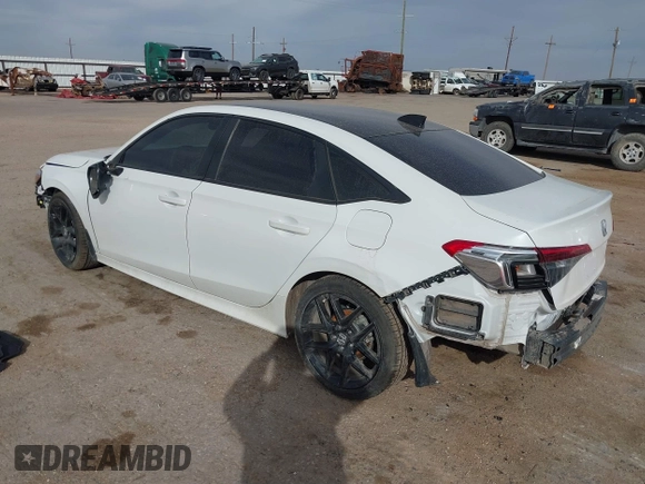 2022 Honda Civic Sedan Sport with VIN 2HGFE2F52NH523874, listed as a IAAI auction lot 41579785 with 1 mi miles. Bid and sale history available at carsss.com. Image 3.