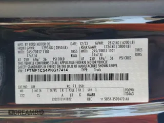 2023 Ford F-150 XL with VIN 1FTMF1C54PKG17414, listed as a Copart auction lot 47793275 with 19,053 mi miles and Salvage Title. Bid and sale history available at carsss.com. Image 12.
