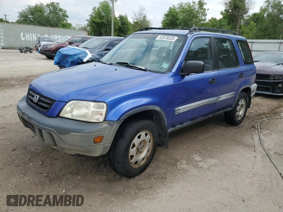 2001 Honda CR-V LX with VIN JHLRD28451C000075, listed as a Copart auction lot 52578535 with 162,179 mi miles and Salvage Title. Bid and sale history available at carsss.com. Image 1.