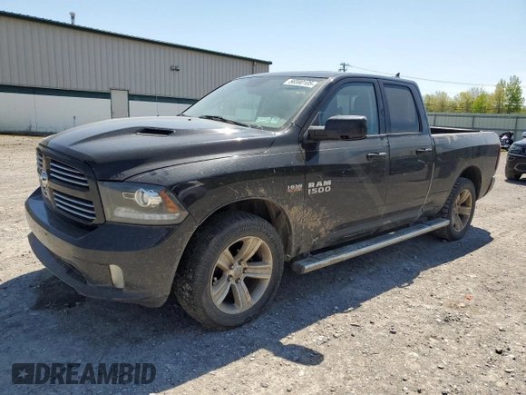 2014 Ram 1500 Sport z VIN 1C6RR7HTXES388636, wystawiony jako Copart lot #56590105 z przebiegiem Nie podano mil oraz Szkoda całkowita • Salvage title. Historia ofert i sprzedaży dostępna na DreamBid. Obrazek 1.