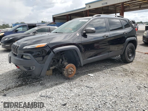 2018 Jeep Cherokee Trailhawk with VIN 1C4PJMBB0JD500672, listed as a Copart auction lot 63207915 with 72,954 mi miles and Salvage title. Bid and sale history available at DreamBid. Image 1.