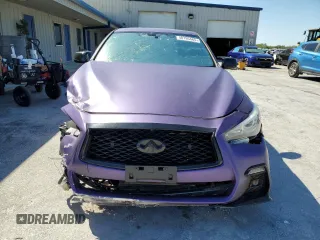 2021 Infiniti Q50 Red Sport 400 with VIN JN1FV7DR2MM880956, listed as a Copart auction lot 48795465 with 36,160 mi miles and Clean title. Bid and sale history available at DreamBid. Image 5.