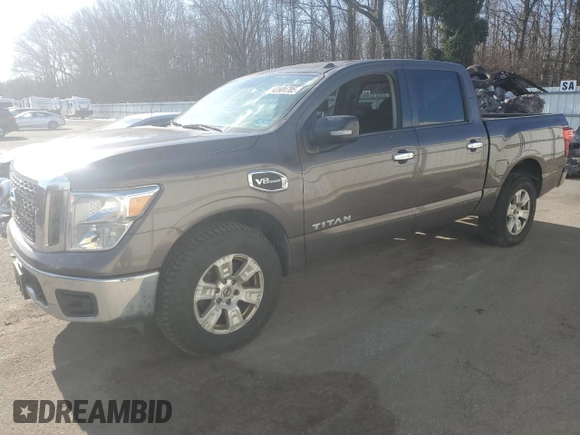 2017 Nissan Titan S with VIN 1N6AA1EJ8HN522119, listed as a Copart auction lot 42804705 with 139,582 mi miles and Salvage Title. Bid and sale history available at carsss.com. Image 1.