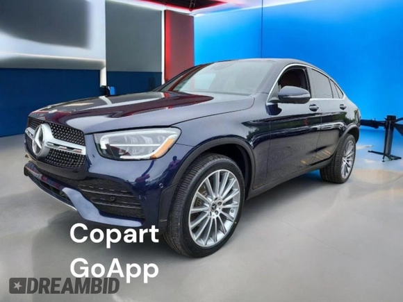 2021 Mercedes-Benz GLC with VIN W1N0J8EB6MF972350, listed as a Copart auction lot 48615825 with 56,399 mi miles and Clean Title. Bid and sale history available at carsss.com. Image 1.