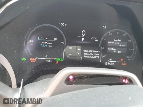 2025 Lexus RX 350h with VIN 2T2BBMCA4SC087274, listed as a Copart auction lot 61915365 with 525 mi miles and Salvage title. Bid and sale history available at DreamBid. Image 9.