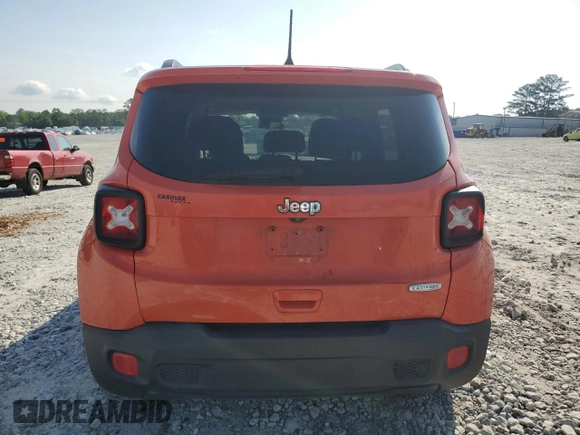 2018 Jeep Renegade Latitude with VIN ZACCJABB0JPH67244, listed as a Copart auction lot 57635965 with 163,256 mi miles and Salvage title. Bid and sale history available at DreamBid. Image 6.