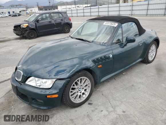1998 BMW 3 Series 2.8L with VIN 4USCJ3335WLG20560, listed as a Copart auction lot 53573625 with 169,589 mi miles and Salvage Title. Bid and sale history available at carsss.com. Image 1.