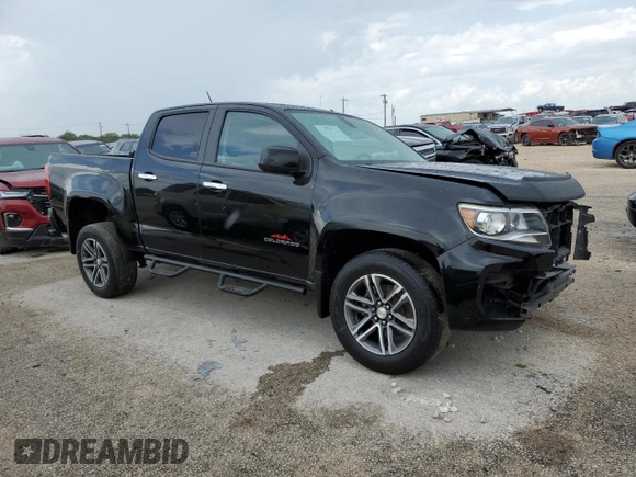 2021 Chevrolet Colorado 2WD Work Truck with VIN 1GCGSBEN1M1146030, listed as a Copart auction lot 64027614 with 65,223 mi miles and Salvage title. Bid and sale history available at DreamBid. Image 4.