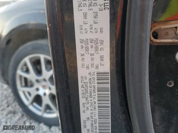 2018 Dodge Journey SE with VIN 3C4PDDAG5JT344773, listed as a Copart auction lot 75272744 with NaN miles and Salvage Title. Bid and sale history available at carsss.com. Image 12.