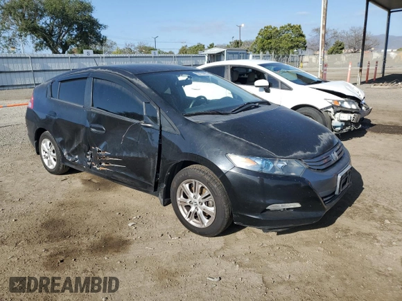 2010 Honda Insight EX with VIN JHMZE2H76AS015466, listed as a Copart auction lot 53729965 with Not provided miles and Salvage title. Bid and sale history available at DreamBid. Image 4.