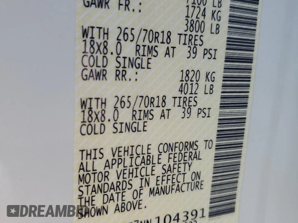 2022 Nissan Titan SV with VIN 1N6AA1EE7NN104391, listed as a Copart auction lot 87625165 with 51,341 mi miles and Salvage title. Bid and sale history available at DreamBid. Image 12.