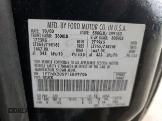 2001 Ford Super Duty F-250 XL with VIN 1FTNX20S91EB09706, listed as a Copart auction lot 66475184 with 249,617 mi miles and Clean Title. Bid and sale history available at carsss.com. Image 13.