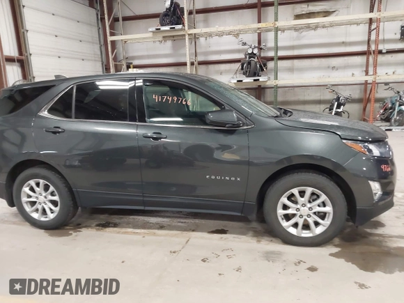 2020 Chevrolet Equinox LT with VIN 3GNAXJEV2LL337620, listed as a IAAI auction lot 41749766 with 57,461 mi miles and . Bid and sale history available at DreamBid. Image 13.