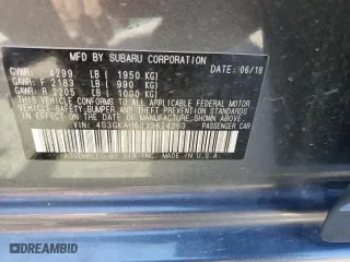 2018 Subaru Impreza Limited with VIN 4S3GKAU69J3624263, listed as a Copart auction lot 53510195 with 98,614 mi miles and Salvage Title. Bid and sale history available at carsss.com. Image 13.