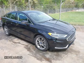 2019 Ford Fusion SEL with VIN 3FA6P0CD5KR182520, listed as a IAAI auction lot 42014190 with 107,028 mi miles and . Bid and sale history available at carsss.com. Image 1.
