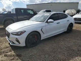2021 Genesis G70 3.3T with VIN KMTG74LEXMU070081, listed as a Copart auction lot 72065504 with 73,851 mi miles and Clean Title. Bid and sale history available at carsss.com. Image 1.