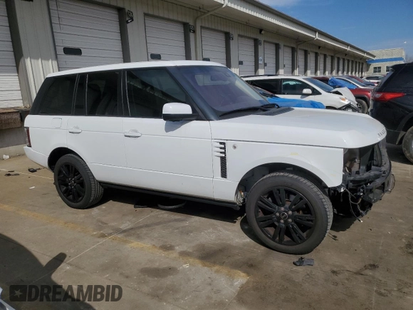 2012 Land Rover Range Rover HSE Lux with VIN SALMF1D43CA391140, listed as a Copart auction lot 46483235 with 147,606 mi miles and Salvage Title. Bid and sale history available at DreamBid. Image 4.