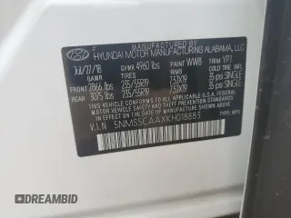 2019 Hyundai Santa Fe Ultimate with VIN 5NMS5CAAXKH018883, listed as a Copart auction lot 50942705 with 83,978 mi miles and Salvage Title. Bid and sale history available at carsss.com. Image 14.