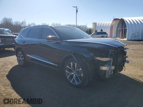 2023 Acura MDX w/Technology Package with VIN 5J8YE1H46PL019549, listed as a Copart auction lot 47982275 with 21,381 mi miles and Salvage Title. Bid and sale history available at carsss.com. Image 4.