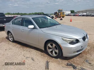 2008 BMW 5 Series 528i with VIN WBANU53558CT09789, listed as a IAAI auction lot 42073248 with 125,416 mi miles and . Bid and sale history available at carsss.com. Image 1.