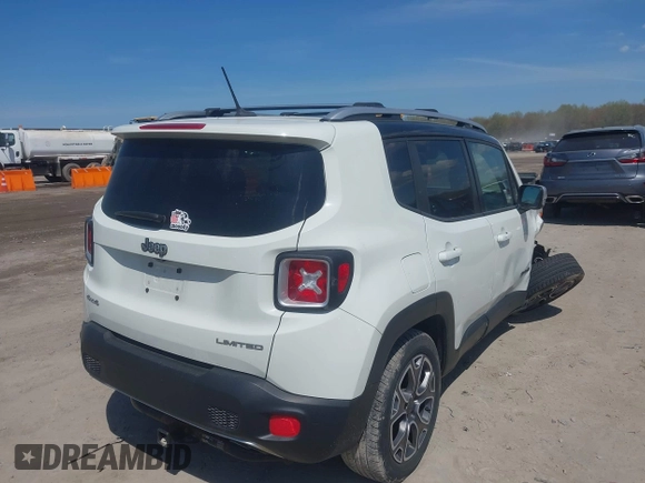 2017 Jeep Renegade Limited with VIN ZACCJBDB3HPE47042, listed as a IAAI auction lot 42117357 with 139,686 mi miles and . Bid and sale history available at DreamBid. Image 4.