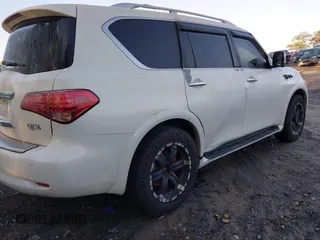 2012 Infiniti QX56 7-passenger with VIN JN8AZ2NF8C9517909, listed as a IAAI auction lot 41982636 with 186,422 mi miles. Bid and sale history available at carsss.com. Image 4.
