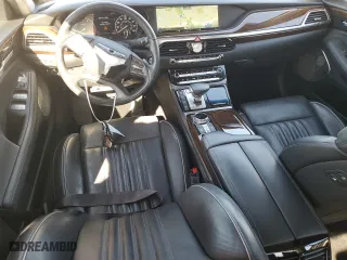 2019 Genesis G90 5.0L Ultimate with VIN KMHG54JH0KU050836, listed as a Copart auction lot 80133504 with 72,720 mi miles and Salvage Title. Bid and sale history available at carsss.com. Image 8.